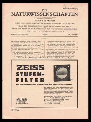 Item #1078 Eine Kern- -Strahlung bei der leichten Elementen [A nuclear -radiation in the light...