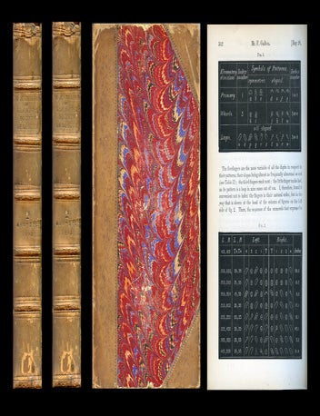 Item #109 The Patterns in Thumb and Finger Marks; on their Arrangement into naturally distinct Classees, the Permanence of the Papillary Ridges that make them, and the Resemblance of their Classes to ordinary Genera AND Methods of indexing Finger Marks in Proceedings of the Royal Society, Volumes XLVIII (1890) and XLIX (1891). Francis Galton.