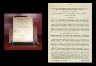 Item #1185 Self-consistent field, including exchange and super-position of configurations, with...