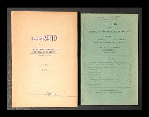 Item #1299 Dynamic Programming of Continuous Processes in Rand Corporation R-271 pp. 1-141, 1954 WITH The Theory of Dynamic Programming in Bulletin of the American Mathematical Society 60 No. 6 pp. 503-515, November 1954. Richard Bellman.