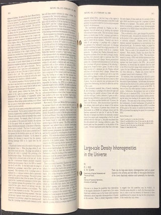 Item #1300 Large-scale Density Inhomogeneities in the Universe in Nature 217 No. 5128 pp....