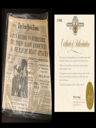 Item #1437 On Harnessing Solar Energy in New York Times, August 14, 1945 [Full paper....