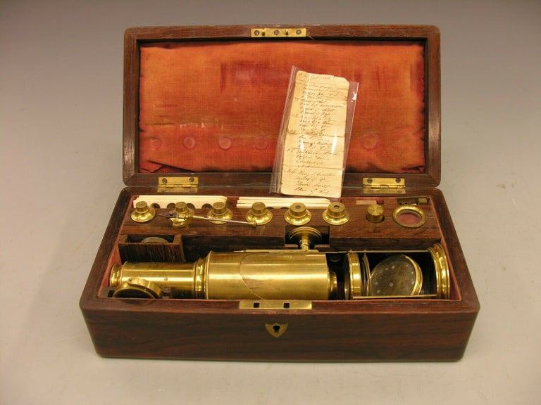 Item #1453 1st-2nd Quarter Portable Martin-type Microscope, Case & Accessories