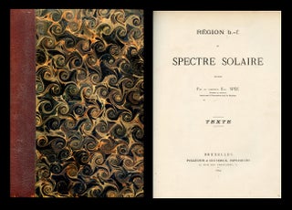 Item #1496 Region B . F . du Spectre Solaire, 1899. Eugene Spee
