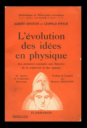 Item #1565 L'evolution des idees en physique. Des premiers concepts aux theories de la relativite...