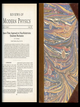 Item #1640 Space-Time Approach to Non-Relativistic Quantum Mechanics in Reviews of Modern...