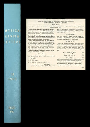 Item #1641 Gravitational field of a spinning mass as an example of algebraically special metrics...