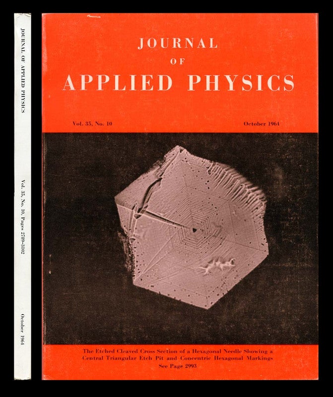 Item #1654 Representation of a function by its line integrals with some radiological implications II in Journal of Applied Physics 35, October 1964, pp. 2908 - 2913 [ORIGINAL WRAPPERS]. Allen Cormack.