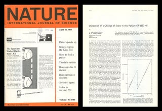 Item #1698 Detection of a Change of State in the Pulsar PSR 0833-45 in Nature, Vol. 222, No....