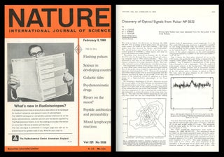 Item #1701 Discovery of Optical Signals from Pulsar NP 0532 in Nature 221, 5180, February 8,...