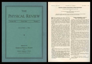 Item #1705 T. D. Lee and C. N. Yang. “Question of Parity Conservation in Weak Interactions”...
