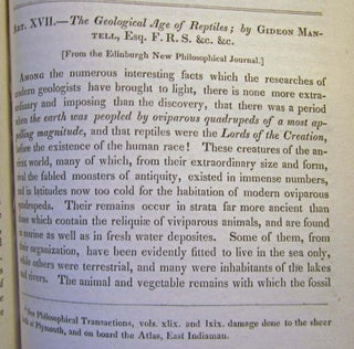 The Geological Age of Reptiles, in American Journal of Science and the Arts 21 pp. 359-364, 1831