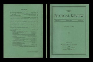 Item #223 Fine Structure of the Hydrogen Atom by a Microwave Method, in Physical Review, Vol. 72,...
