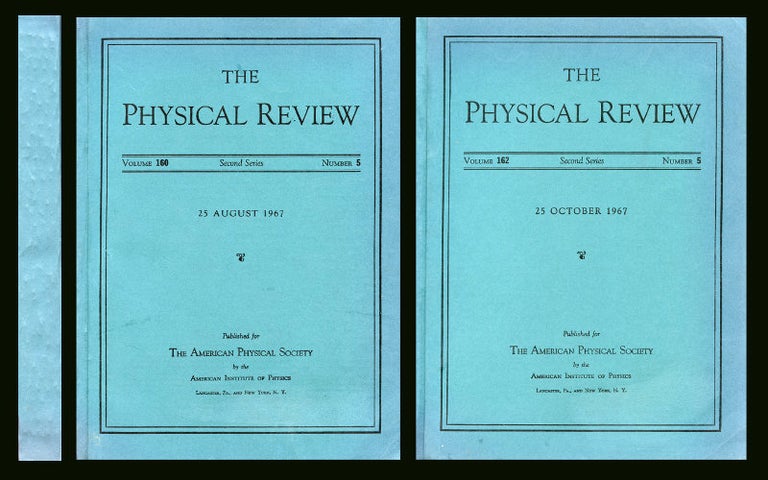 Item #231 Quantum Theory of Gravity. I. The Canonical Theory (Physical Review 160 No. 5 pp. 1113-1148, 25 August 1967) and Quantum Theory of Gravity. II. The Manifestly Covariant Theory. III. Applications of the Covariant Theory (Physical Review 162, No. 5, pp. 1195-1238 and 1239-1256, 25 October 1967). Bryce DeWitt.