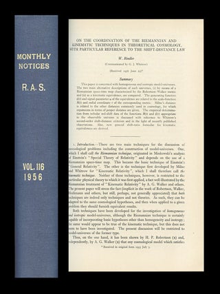 Item #378 On the Coordination of the Riemannian and Kinematic Techniques in Theoretical...