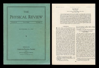 Item #414 Spin Echoes in Physical Review, Volume 80, Number 4, November 15, 1950, pp. 580-594...