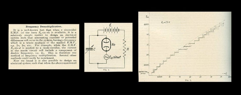 Item #459 Frequency demultiplication in Nature 120, Number 3019, 1927, pp. 363-364. B. van der. And Mark Pol, J. van der.