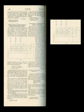 Item #465 Method of Registering Multiple Simultaneous Impulses of Several Geiger's Counters in...