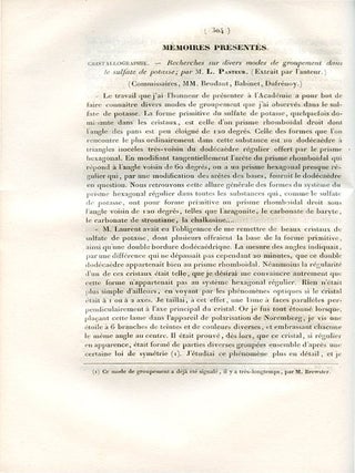 Item #472 Recherches sur le dimorphisme WITH Mémoire sur la relation qui peut exister entre la...