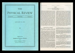 Item #487 Geons in Physical Review 97 No. 2, January 15, 1955, pp. 511-535. John Wheeler