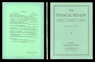 Item #660 On the Absorption and the Diffusion of Slow Neutrons, The Physical Review, Volume 50,...