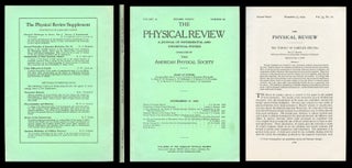 Item #664 The Theory of Complex Spectra, The Physical Review 34, 10, November 15, 1929, pp....