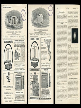 Item #694 Diffraction of Cathode Rays by a Thin Film (Thomson, Paget, Reid) in Nature, Vol. 119,...