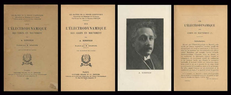 Item #79 Sur L'Electrodynamique Des Corps En Mouvement and L'inertie d'un corps dépend-elle de sa capacité d'énergie, 1925. Albert Einstein.