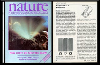 Item #827 Helical microtubules of graphitic carbon in Nature 354, 1991, pp. 56-58. Sumio Iijima