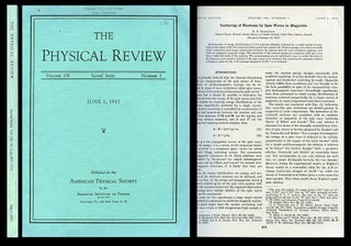 Item #879 Scattering of Neutrons by Spin Waves in Magnetite in Physical Review, Volume 106, No....