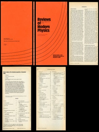 Item #967 Optical Studies of the Vibrational Properties of Disordered Solids in Reviews of Modern...